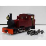 A G scale 45mm gauge scratch/kit built 0-4-2 steam tank locomotive mounted on an LGB chassis - G/