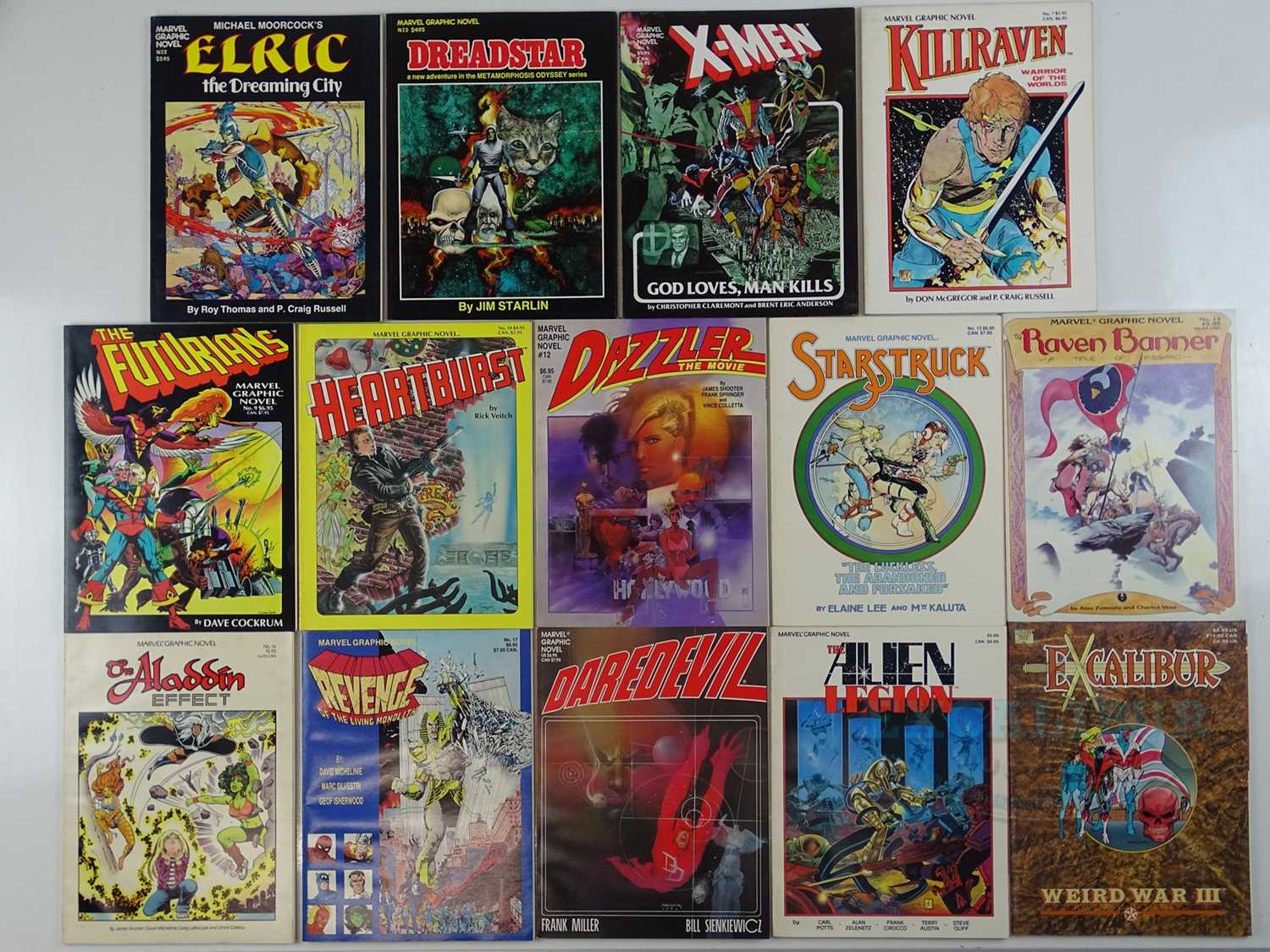 MARVEL GRAPHIC NOVEL LOT (14 in LOT) - (1981/1990 - MARVEL) - Includes #2 ELRIC THE DREAMING