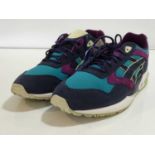 ASICS - Gel Saga Trainers - US7 / US8 - Dark Navy / Green - BNIB