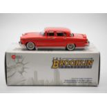 A BROOKLIN BRK.135 hand built white metal, 1:43 scale model of a 1955 Hudson Hornet sedan, VG/E in