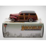 A BROOKLIN BRK.191 hand built white metal, 1:43 scale model of a 1940 Buick Super wagon, VG/E in G/