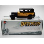 A BROOKLIN BML 19 hand built white metal, 1:43 scale model of a 1930 GMC model 6 taxi cab, VG in G/