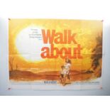 WALKABOUT (1971) UK Quad film poster featuring Tom Chantrell artwork - folded