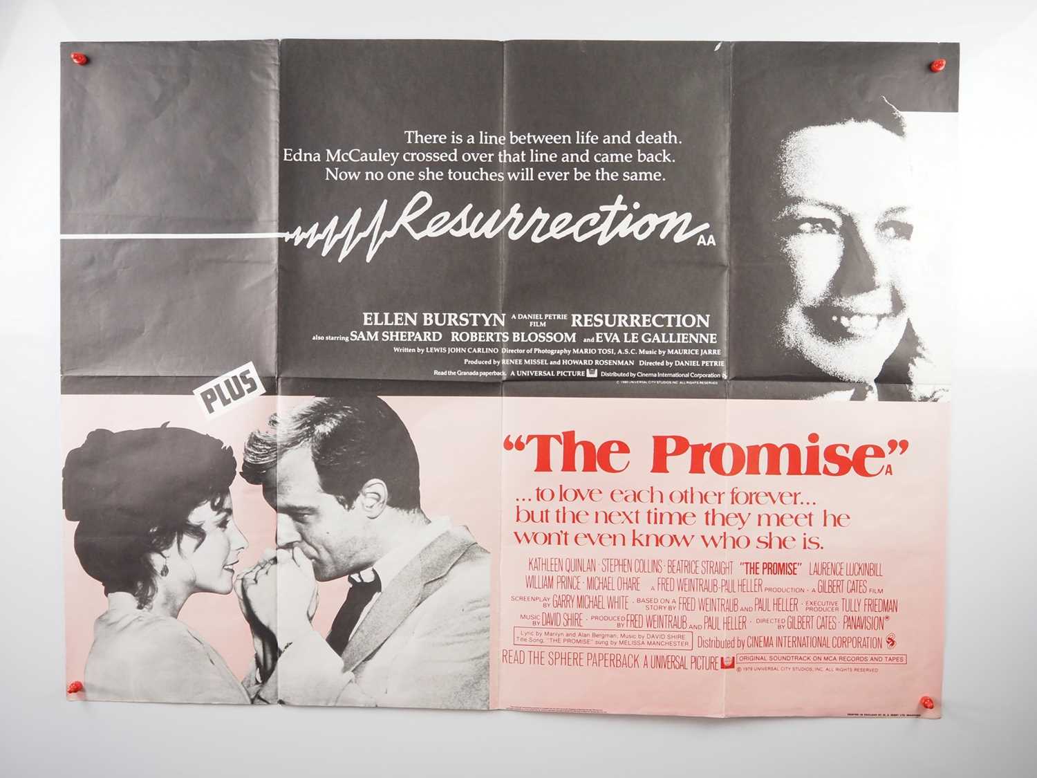 A collection of film posters comprising RESURRECTION / THE PROMISE (1979/1980); RETURN OF THE LIVING - Image 3 of 3