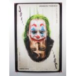 JOKER (2019) - 'Playing Card' style Thai one sheet movie poster of Joaquin Phoenix in the title role