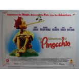 A group of 9 UK Quad film posters to include titles such as THE ADVENTURES OF PINOCCHIO (1996);