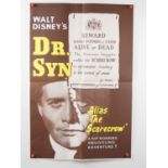 WALT DISNEY - DR SYN (1963) (alias the Scarecrow) - re-release UK Quad and DR SYN Double Crown
