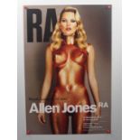KATE MOSS by Allen Jones - exclusive Royal Academy of Arts promotional poster for this 2014/2015