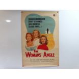 THE WOMAN'S ANGLE (1952) - A UK one sheet movie poster - rolled