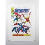 THE AVENGERS #58 - THE AVENGERS ASSEMBLE - giclee on paper - edition of 195 signed by STAN LEE -