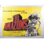 THE AMAZONS (1973) - cult adult themed 'battling babes' action adventure thriller film UK Quad