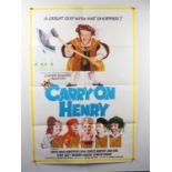 CARRY ON HENRY (1971) - UK one sheet film poster - folded