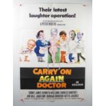 CARRY ON AGAIN DOCTOR (1969) featuring Arnaldo Putzu artwork - UK one sheet film poster - folded