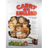 CARRY ON ROUND THE BEND and CARRY ON ENGLAND (1976) - Pair of UK one sheet film posters - folded (