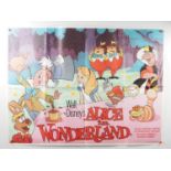 WALT DISNEY - ALICE IN WONDERLAND (1978 release) and ALICE IN WONDERLAND/CANDLESHOE Double Bill Quad