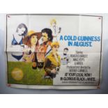 A COLD GUINNESS IN AUGUST circa 1970s Guinness UK Quad advertising poster designed to look like a