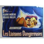 LES LIAISONS DANGEREUSES (1959) - A UK Quad movie poster - many condition issues to include