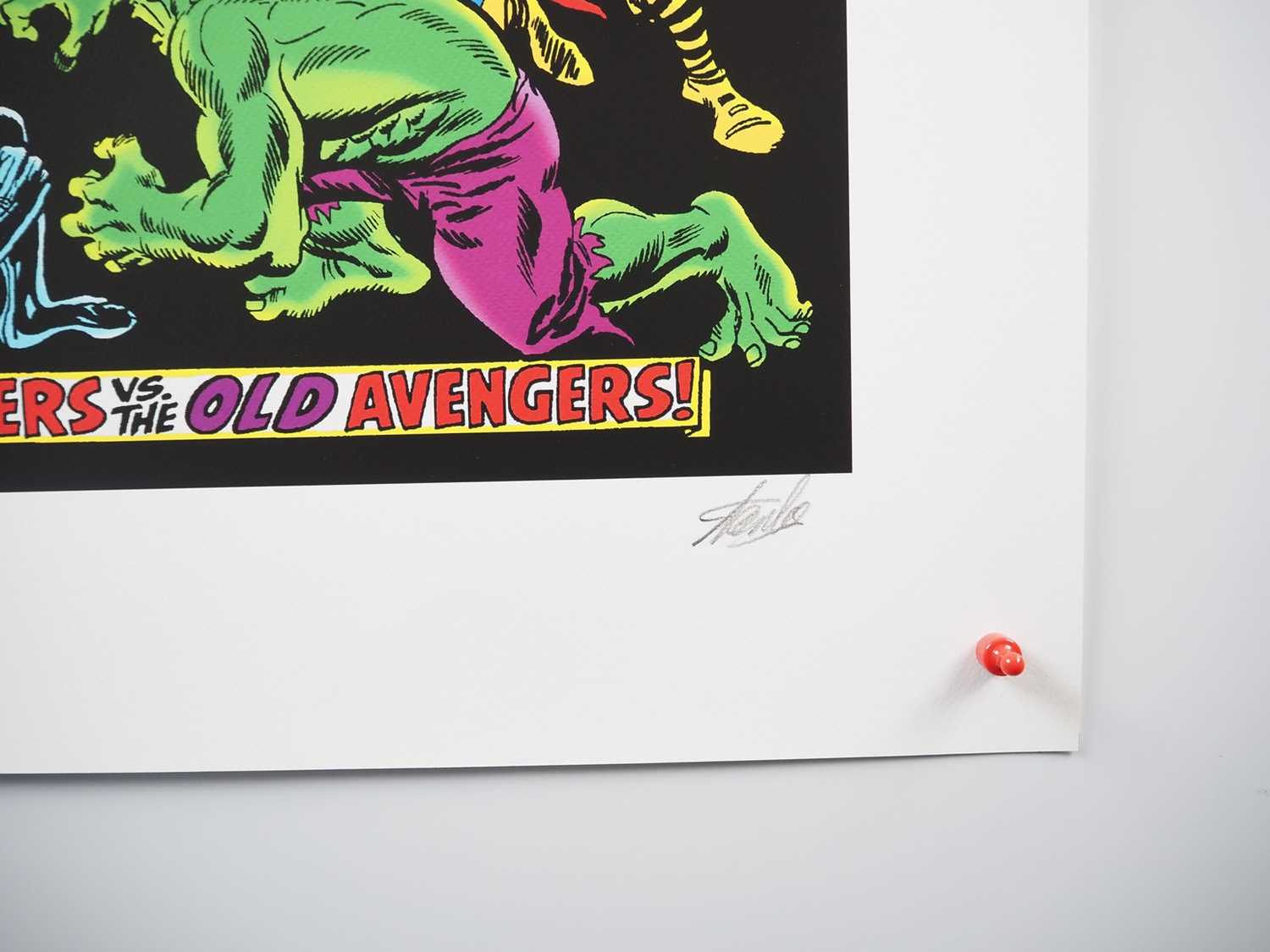 THE AVENGERS - KING-SIZE SPECIAL #2 - giclee on paper - edition 141 of 295 signed by STAN LEE - - Bild 4 aus 8