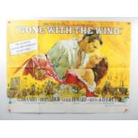 GONE WITH THE WIND (1939 - 1970s release) - UK Quad film poster Howard Terpning artwork of Clark