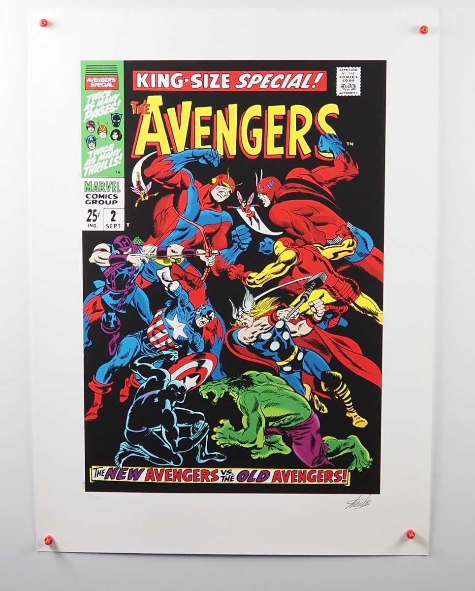 THE AVENGERS - KING-SIZE SPECIAL #2 - giclee on paper - edition 141 of 295 signed by STAN LEE -