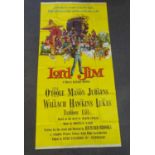 LORD JIM (1965) - A three sheet movie poster - both halves have been taped together - folded
