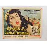 ATTACK OF THE JUNGLE WOMEN (1959)- US Half sheet film poster - previously folded/now rolled - edge