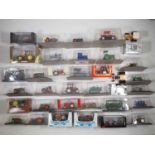 A quantity of diecast tractor models, most appear to be 1:43 scale by UNIVERSAL HOBBIES and other