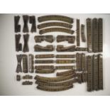 A large group of HORNBY DUBLO OO gauge 3-rail track including straights, curves, points etc - G
