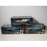 A group of MINICHAMPS 1:18 scale Formula 1 diecast racing cars comprising Benneton / Alexander