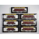 A group of GRAHAM FARISH N gauge bulk hopper and box vans all in EWS livery - VG/E in VG boxes (7)