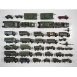 A large group of playworn DINKY military vehicles, to include DINKY Toys No 621, 622, 623, 641 and