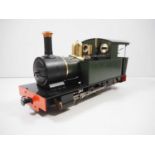 An ACCUCRAFT live steam G scale 45mm 0-6-0 'Wrekin' style side tank steam locomotive in plain