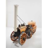 A HORNBY 3.5 inch scale live steam Stephenson's Rocket train - G, some fading, unboxed