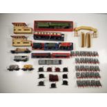 A group of boxed and unboxed HORNBY DUBLO OO gauge rolling stock and accessories, together with a