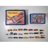 A pair of MATCHBOX 1970s carry cases both filled with diecast cars mainly by MATCHBOX, together with