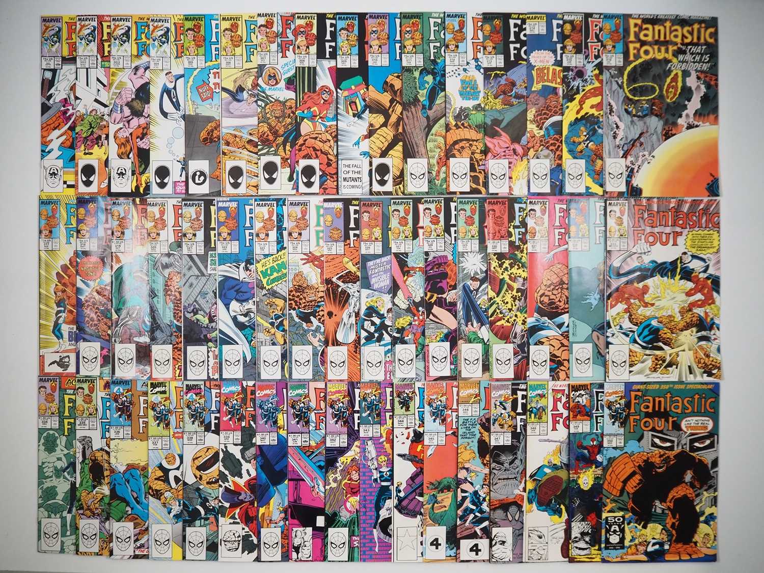 FANTASTIC FOUR #301 to 350 (50 in Lot) - (1987/1991 - MARVEL) - Unbroken 50 issue run including