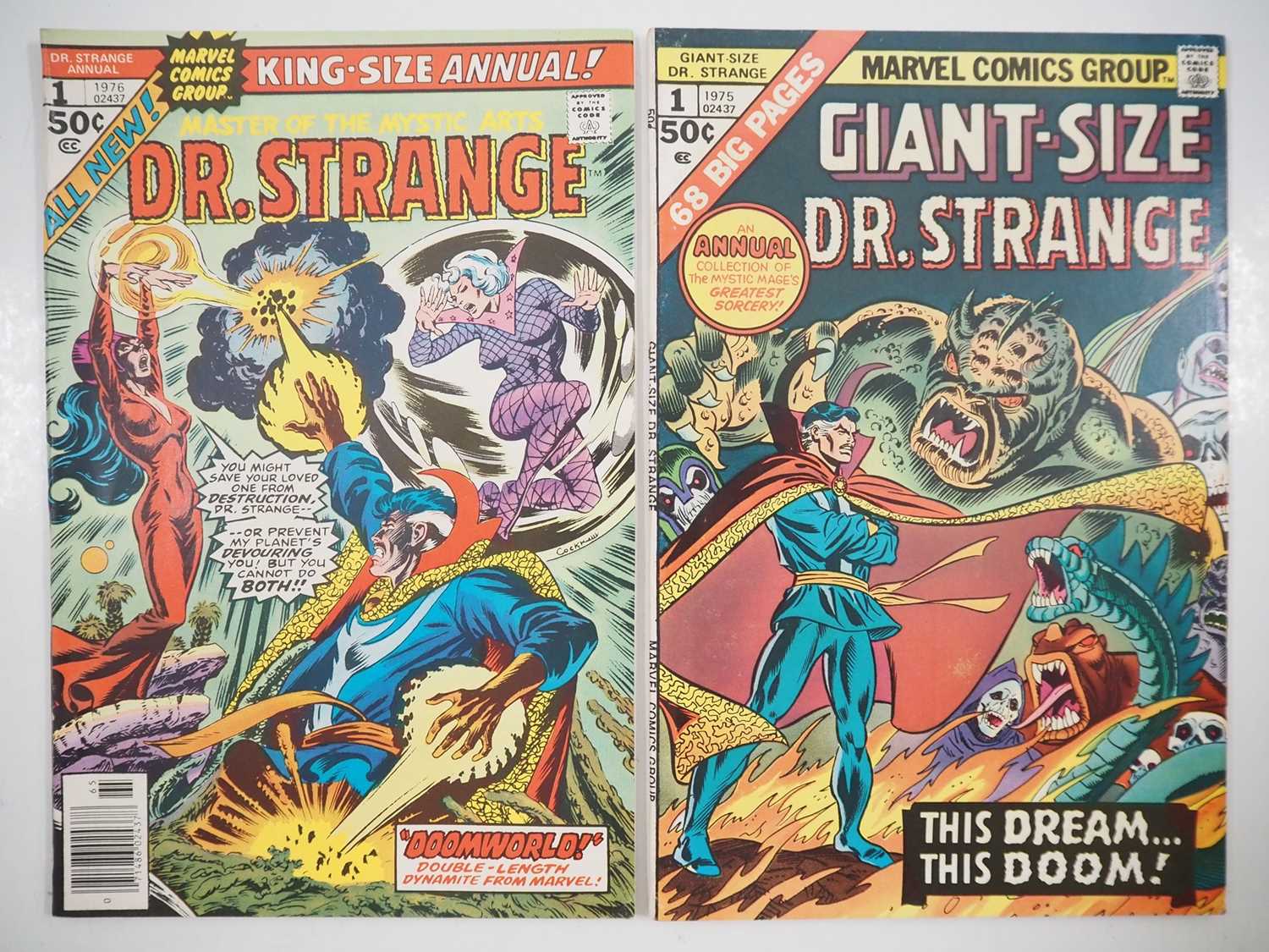 DOCTOR STRANGE KING-SIZE ANNUAL #1 & GIANT-SIZE DR. STRANGE #1 (2 in Lot) - (1975/1976 - MARVEL) -