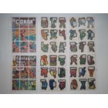 TOPPS 1974/1975 & 1976 MARVEL COMIC BOOK HEROES COMPLETE STICKER & PUZZLE CARD SETS (2 in Lot) - Two