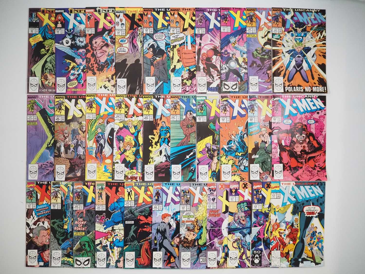 UNCANNY X-MEN #241 to 265, 268 to 273 (31 in Lot) - (1989/1991 - MARVEL) - Includes the first