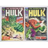 INCREDIBLE HULK #102 & 106 (2 in Lot) - (1968 - MARVEL) - First issue of the (new) solo title series