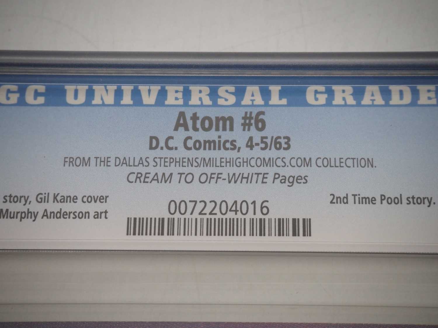 ATOM #6 (1963 - DC) - GRADED 9.4 (NM) by CGC - DALLAS STEPHENS COLLECTION COPY - The second Time - Image 4 of 5