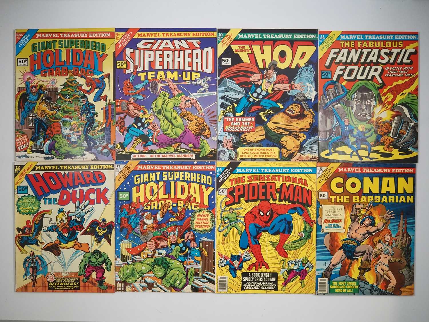 MARVEL TREASURY EDITION LOT (8 in Lot) - (1976/1977 - MARVEL - UK Price Variant) - Includes issues 8