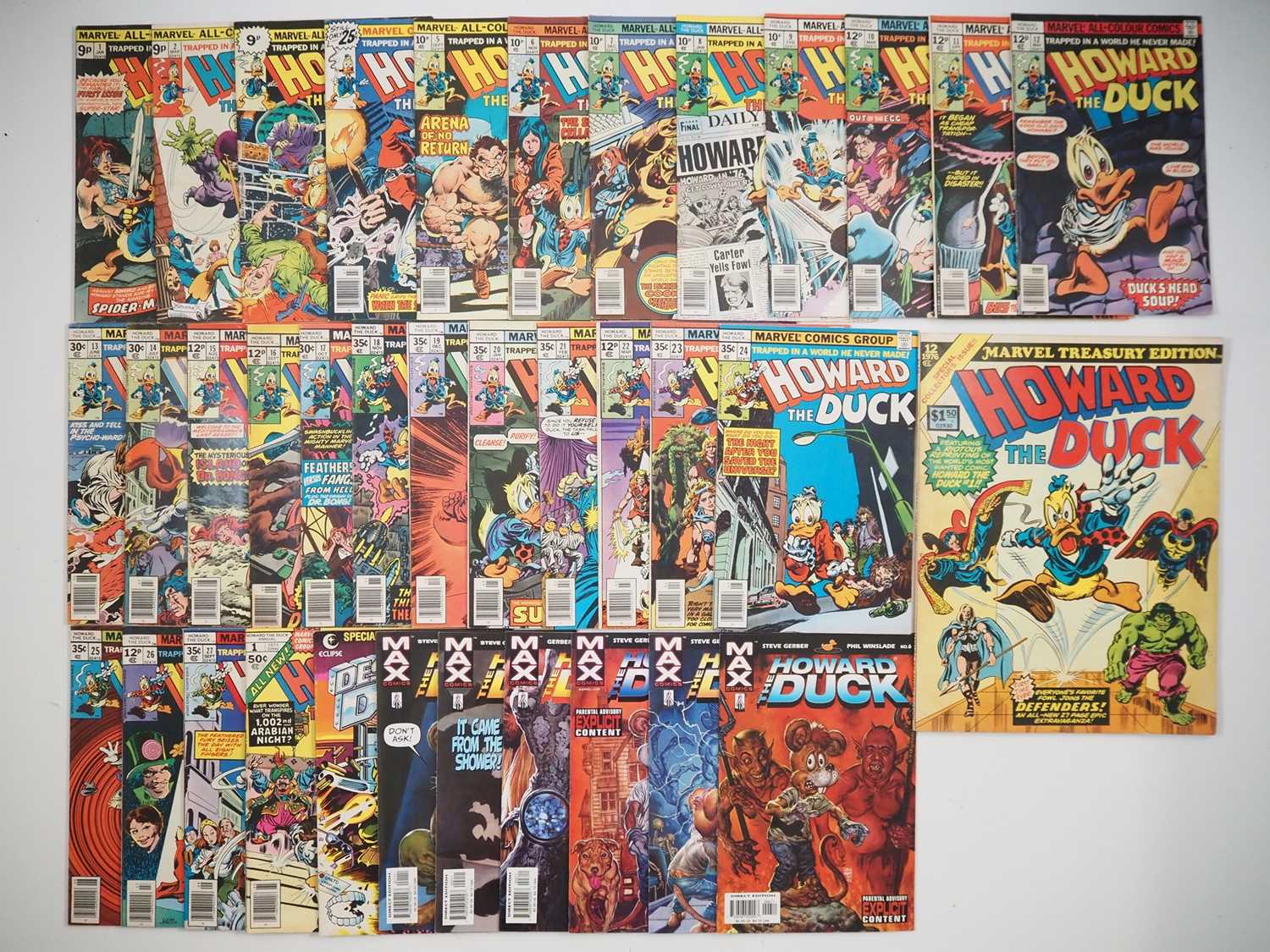 HOWARD THE DUCK LOT (36 in Lot) - Includes HOWARD THE DUCK #1 to 27 (1976/1978 - MARVEL) + HOWARD