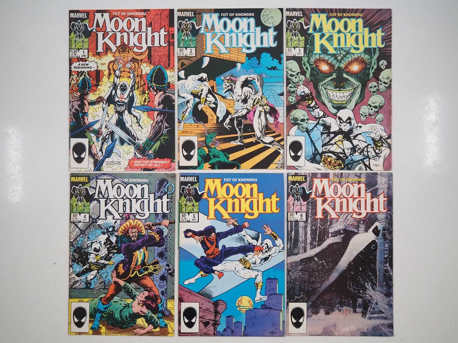 MOON KNIGHT VOL. 2 #1, 2, 3, 4, 5, 6 (6 in Lot) - (1985 - MARVEL) - Full complete run of Volume