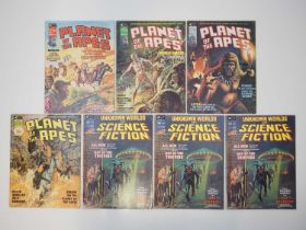 CURTIS MAGAZINE LOT (7 in Lot) - Includes PLANET OF THE APES #6, 8, 13, 14 + UNKNOWN WORLDS OF