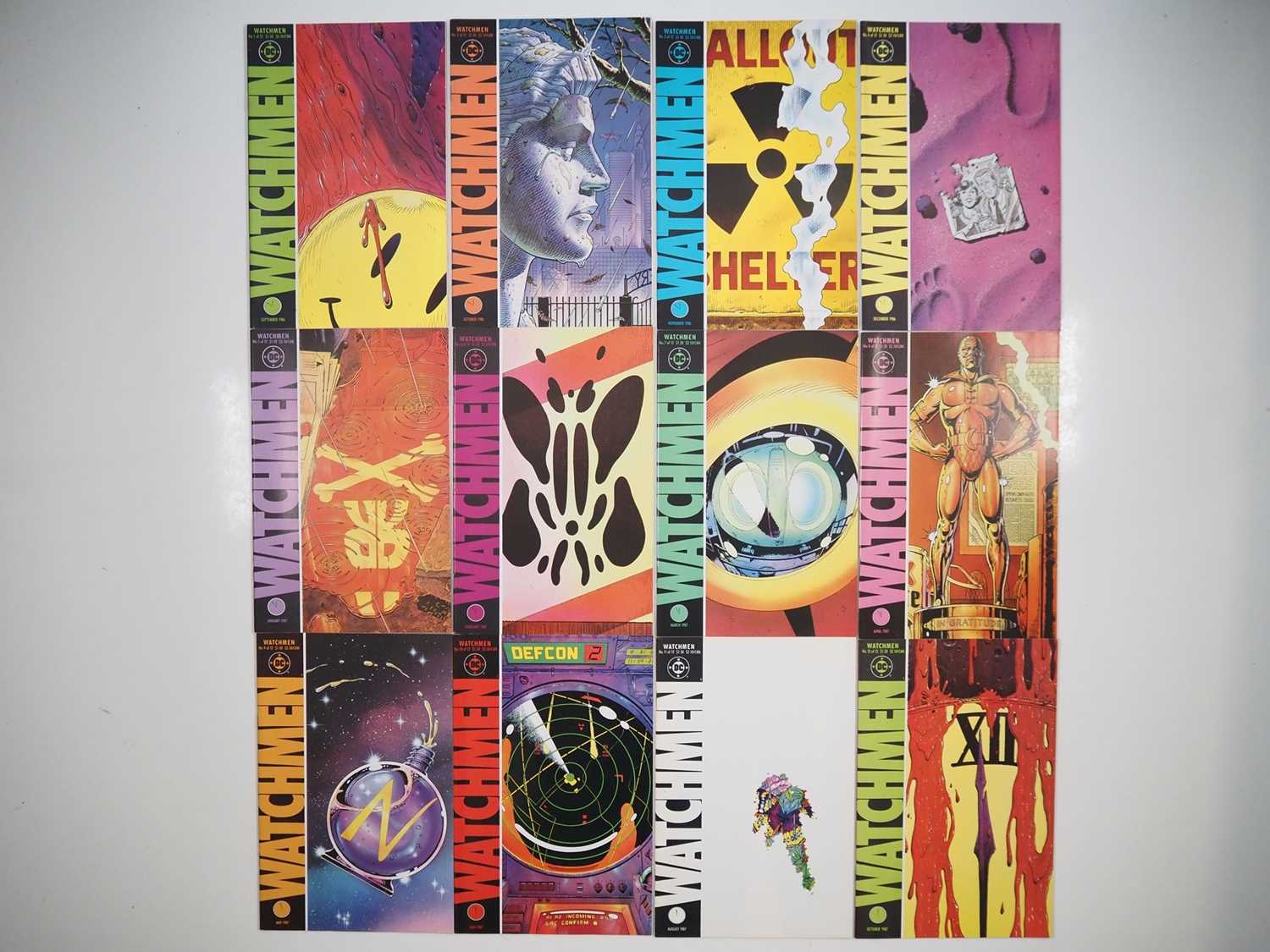 WATCHMEN #1, 2, 3, 4, 5, 6, 7, 8, 9, 10, 11, 12 - (12 in Lot) - (1986/87 - DC) - ALL First Printings