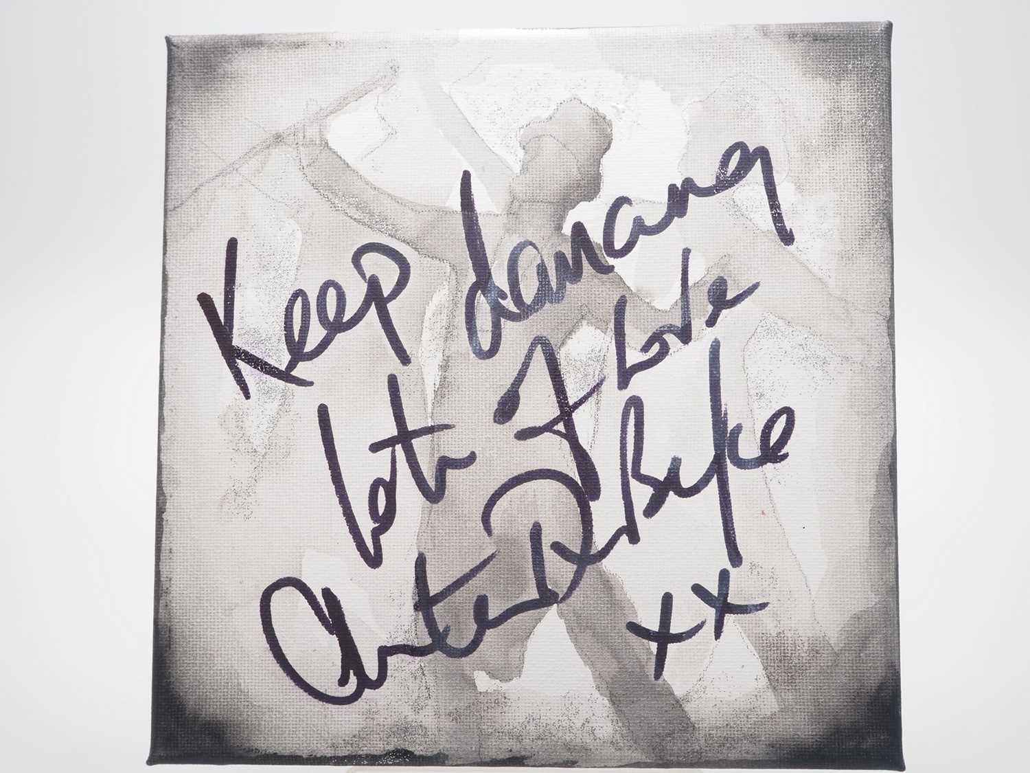 Anton Du Beke signed canvas with artwork added by Pete Thompson - Mr nice guy himself and a