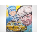 Sir David Jason OBE - signed canvas with artwork added by Danny Byrne - Inspired by Sir David's most