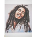 Dhanraz Ramdharry - BOB MARLEY - 20/100 signed and hand numbered limited edition print from original