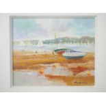 Roger Dell Seddon - 'MUCH ACTIVITY IN POOLE HARBOUR' - oil - signed - 11.25" x 9.25" in a 15.25" x
